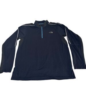 The North Face Flash Dry XD Pullover 1/4 Zip Men's Size Large Blue/Gray Running